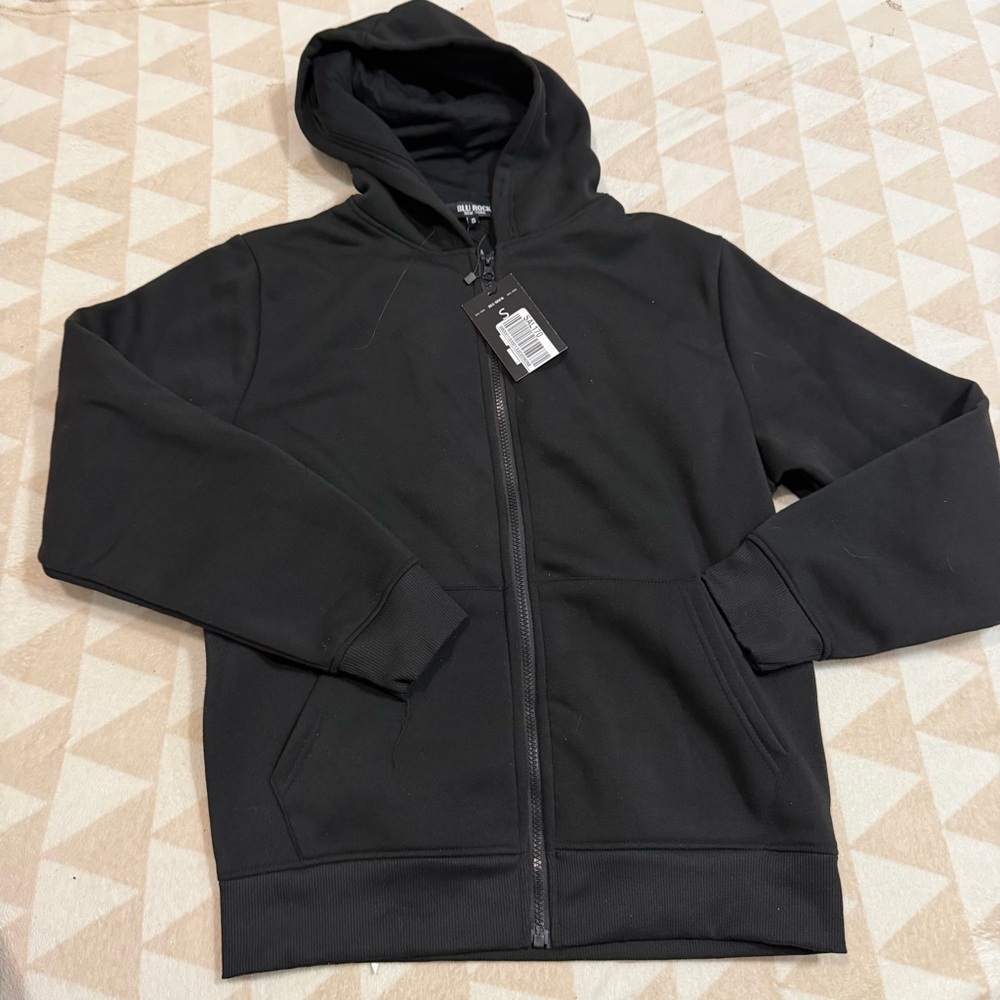 Blu rock New York black full zip hoodie jacket